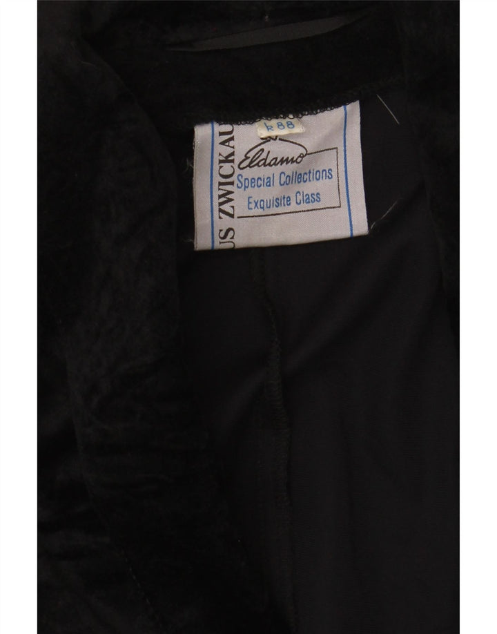 VINTAGE Womens 2 Button Blazer Jacket UK 12 Medium Black Vintage Vintage and Second-Hand Vintage from Messina Hembry 