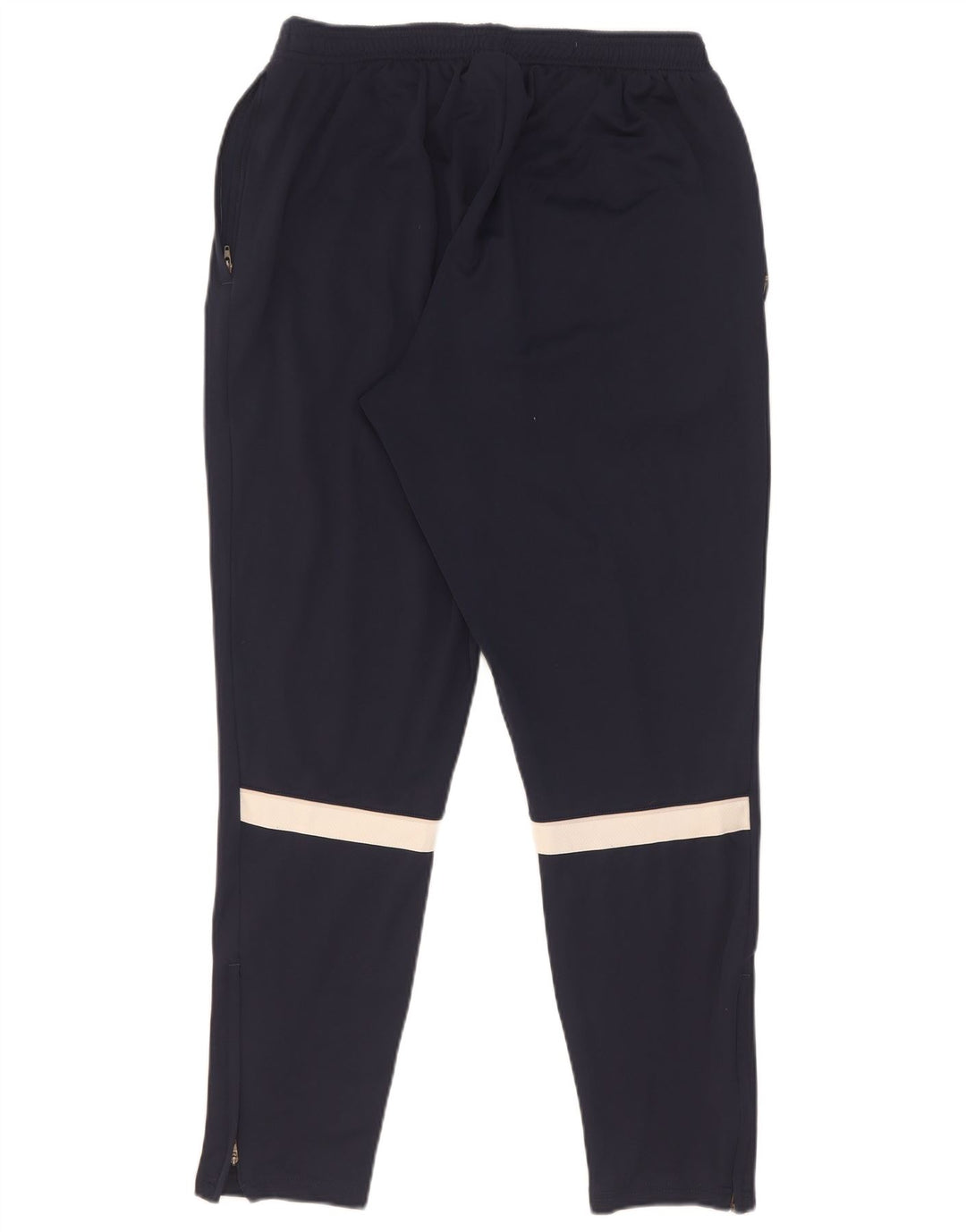 Nike Mens Dri Fit Tracksuit Trousers Large Navy Blue Colourblock Polyester