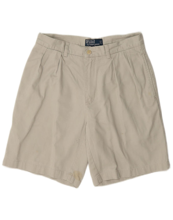 Pantaloncini chino con pegging da uomo Polo Ralph Lauren W30 cotone beige medio