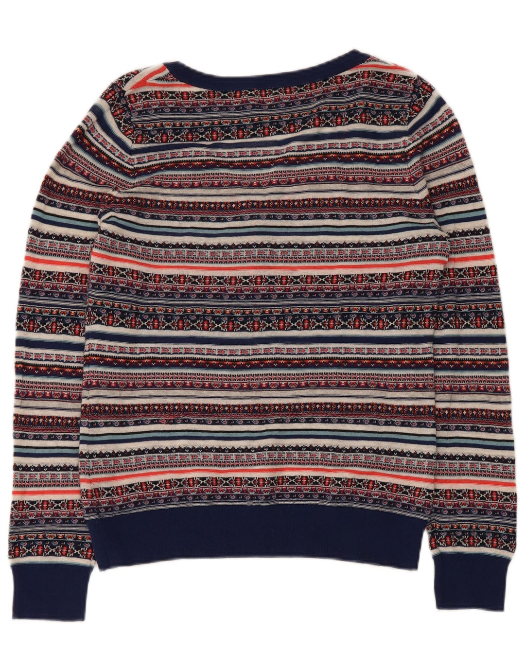 Monsoon Womens V-Neck Jumper Sweater UK 12 Medium Multicoloured Fair Isle