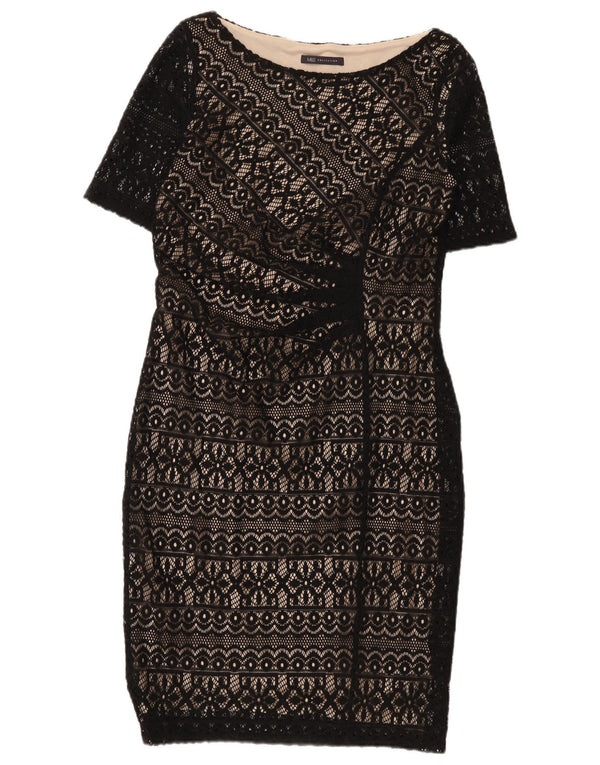Rochie pentru femei Marks & Spencer din dantela UK 12 Medium Black Floral