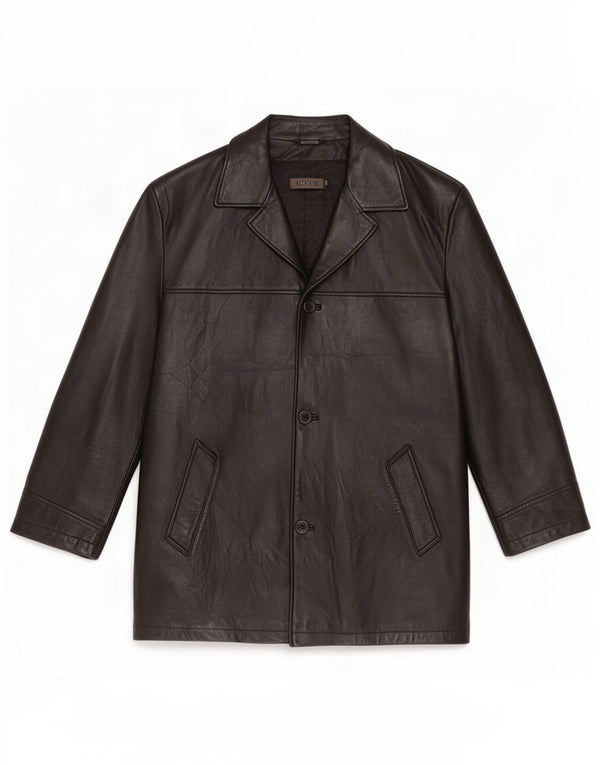 Casaco de couro masculino privado IT 52 XL preto