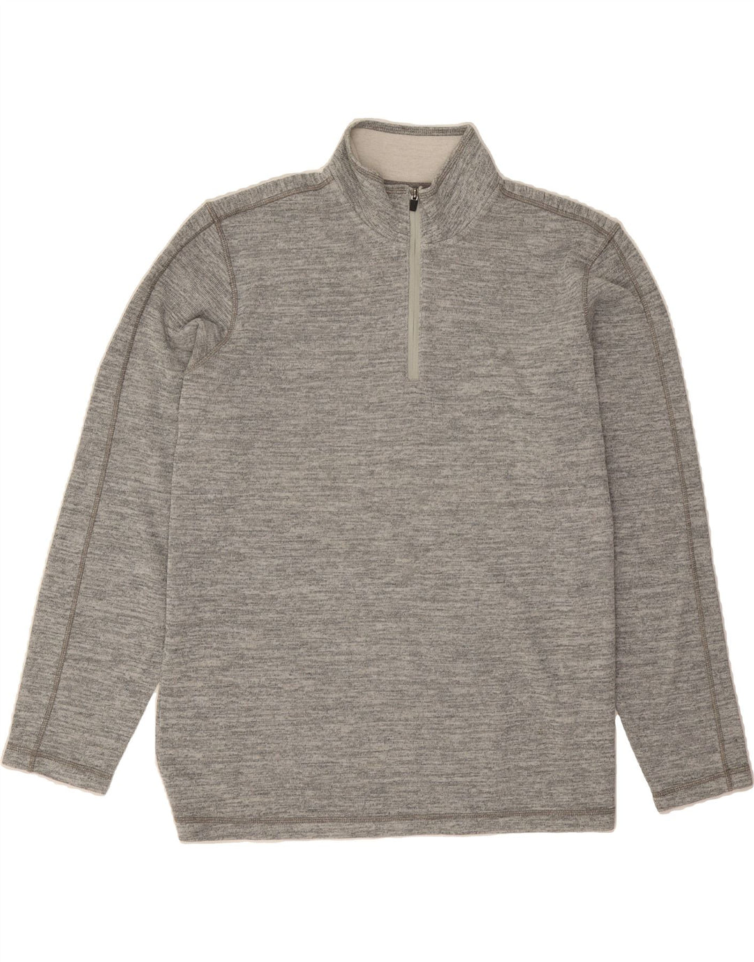 EDDIE BAUER Mens Zip Neck Sweatshirt Jumper XL Grey Cotton Vintage Eddie Bauer and Second-Hand Eddie Bauer from Messina Hembry 