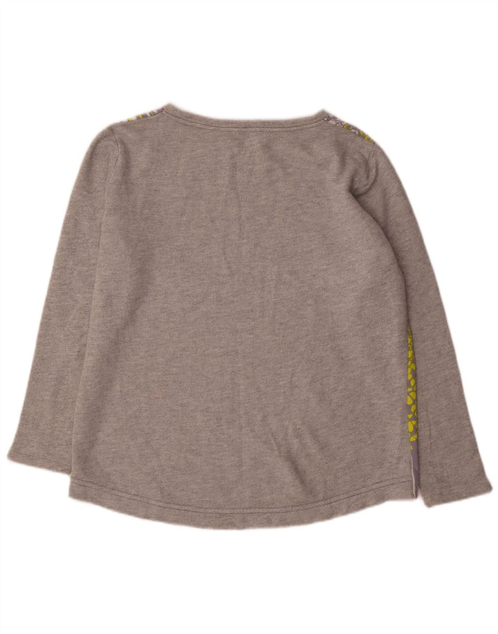 Cos Womens Sweatshirt Jumper UK 14 Medium Grey Geometric Cotton