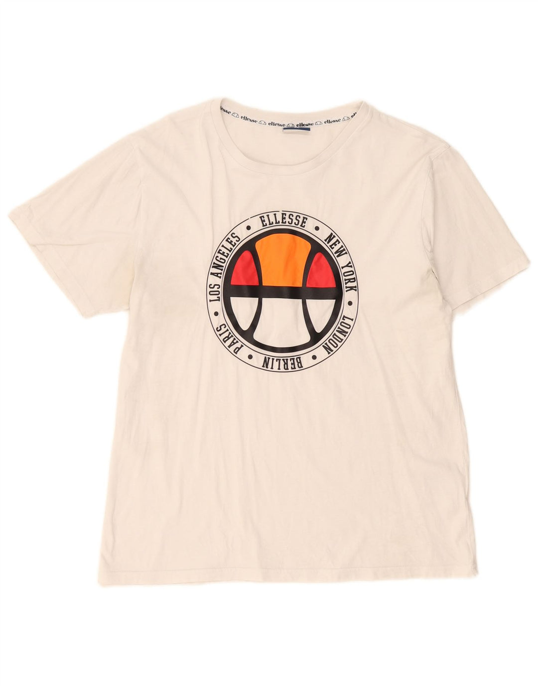 Ellesse Mens Graphic T-Shirt Top XL White