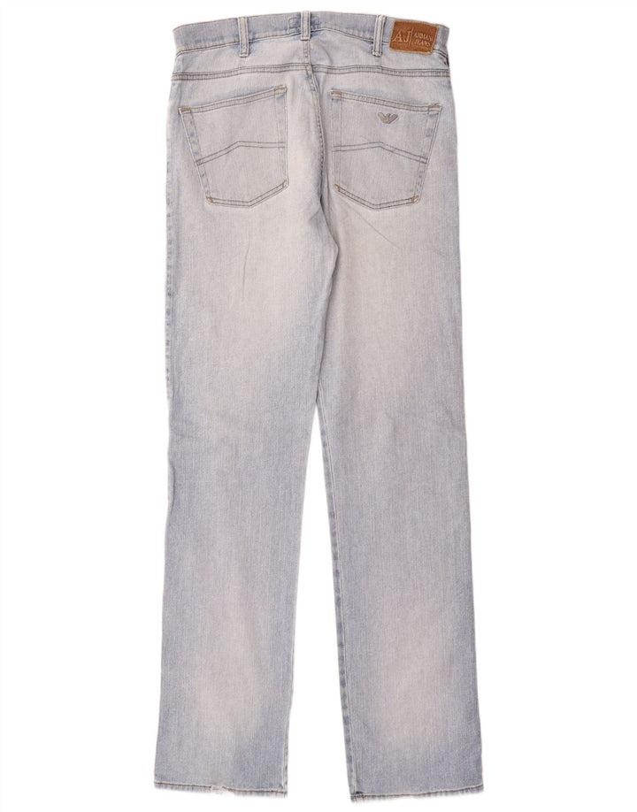Damskie proste dżinsy Armani W34 L35 niebieskie