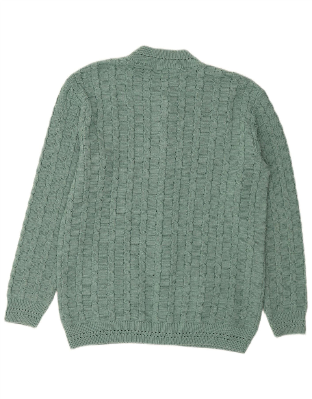 REFLECT Womens Cardigan Sweater UK 16 Large Green Polyester