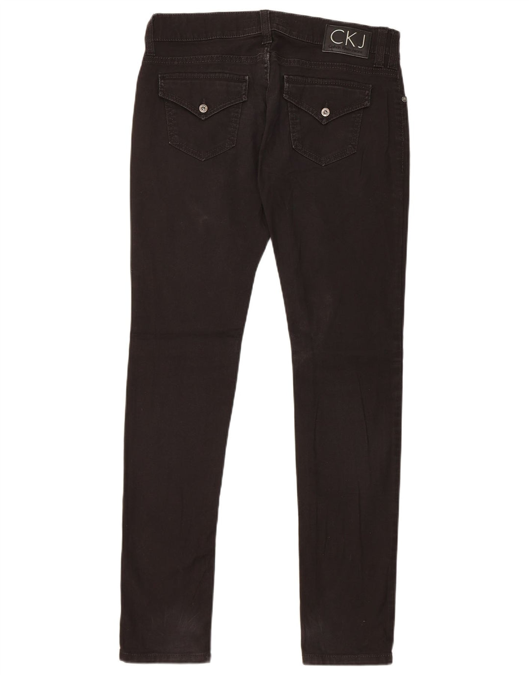 Calvin Klein Womens Slim Jeans W30 L31 Black Cotton