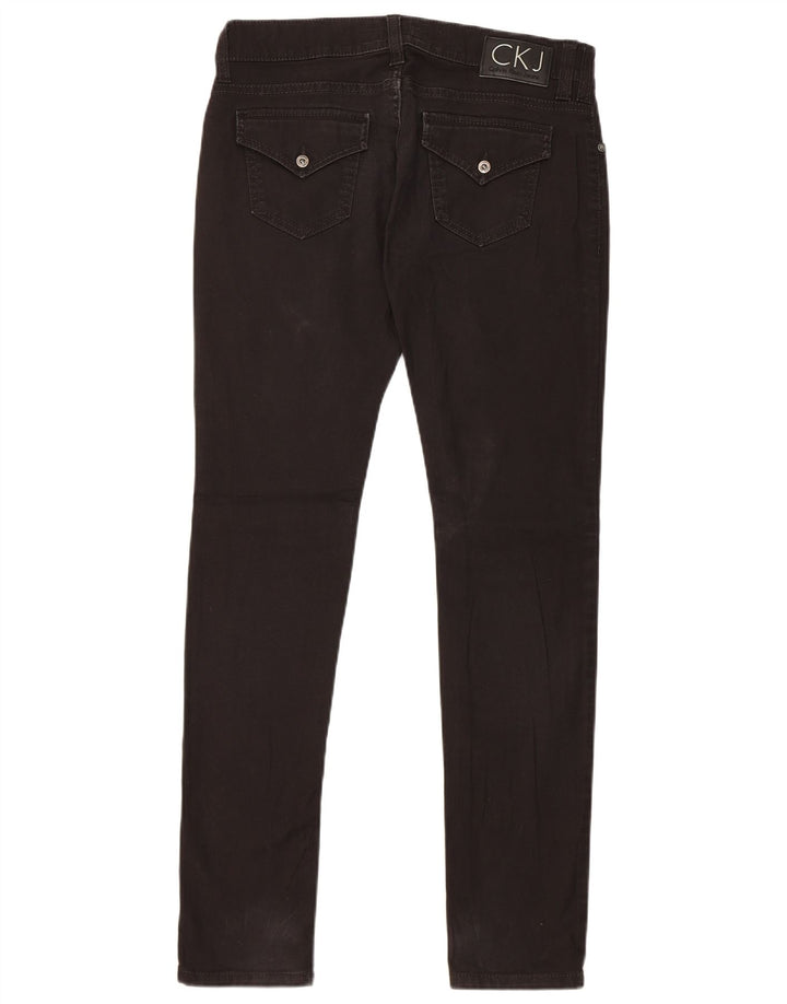 Calvin Klein Womens Slim Jeans W30 L31 Black Cotton