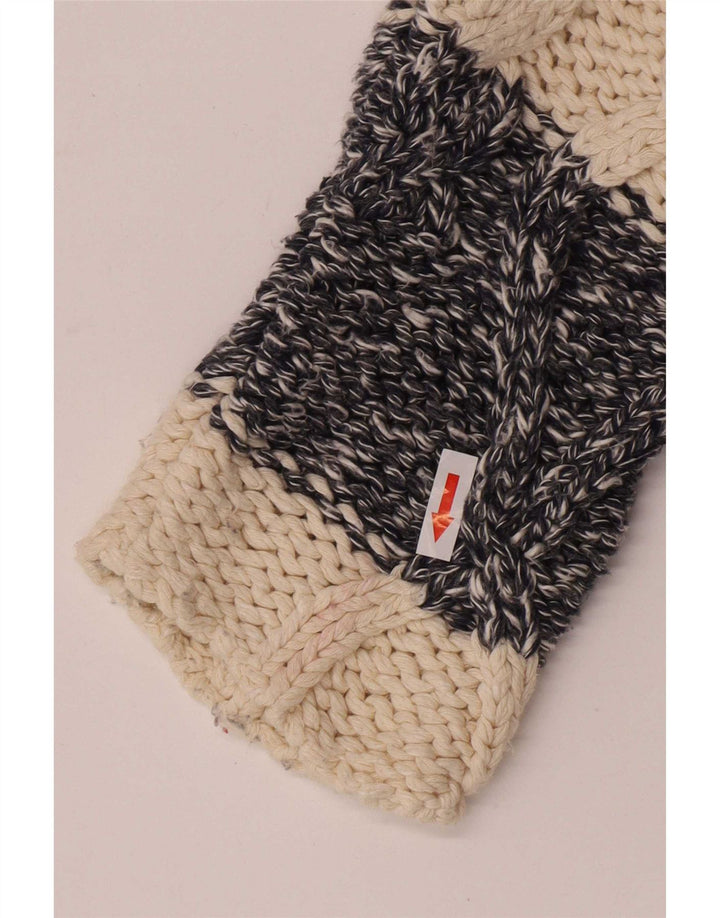 Zara Mens Boat Neck Jumper Sweater Medium Beige Striped