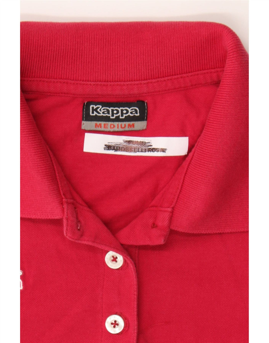 KAPPA Womens Polo Shirt UK 12 Medium Red Vintage Kappa and Second-Hand Kappa from Messina Hembry 