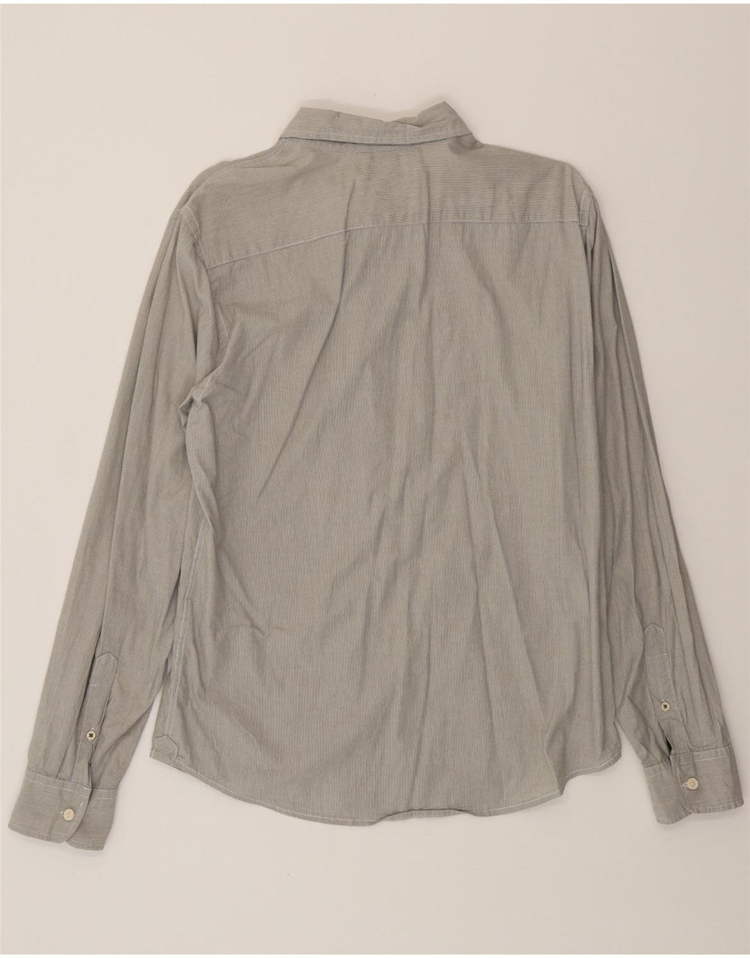 DOCKERS Mens Slim Fit Shirt Medium Grey Pinstripe Vintage Dockers and Second-Hand Dockers from Messina Hembry 