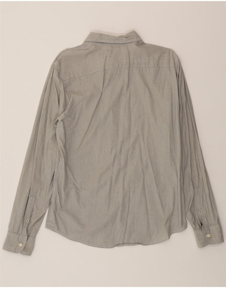 DOCKERS Mens Slim Fit Shirt Medium Grey Pinstripe Vintage Dockers and Second-Hand Dockers from Messina Hembry 