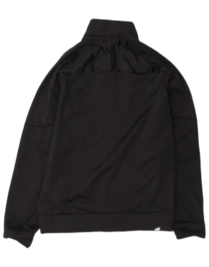 Puma Girls Graphic Tracksuit Top Jacket 9-10 Years Black Polyester