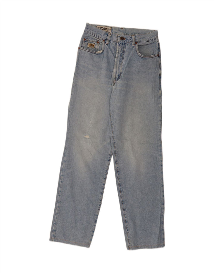 CASSUCI Mens Straight Jeans W34 L30 Blue Cotton