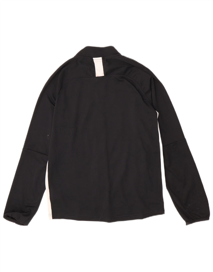 Nike Boys Tracksuit Top Jacket 13-14 Years XL Black Colourblock Polyester