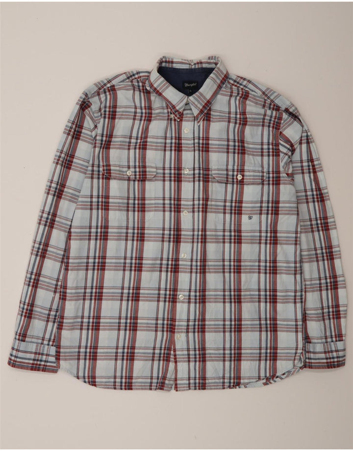 Ανδρικό πουκάμισο Wrangler XL Blue Check Cotton
