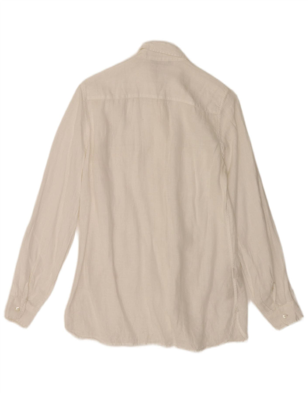 Massimo Dutti Womens Oversized Shirt EU 36 XS White Linen