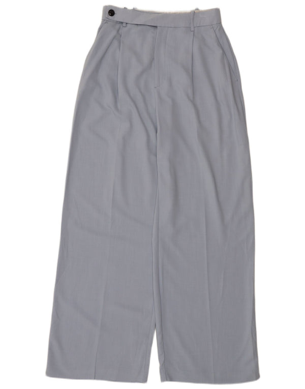 Zara Womens High Waist Pegged Suit Trousers Large W30 L33 Blue