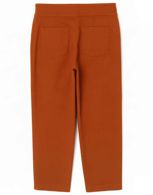 Krótkie proste spodnie garniturowe damskie Boden UK 12 Medium W30 L26 Brązowe bawełniane