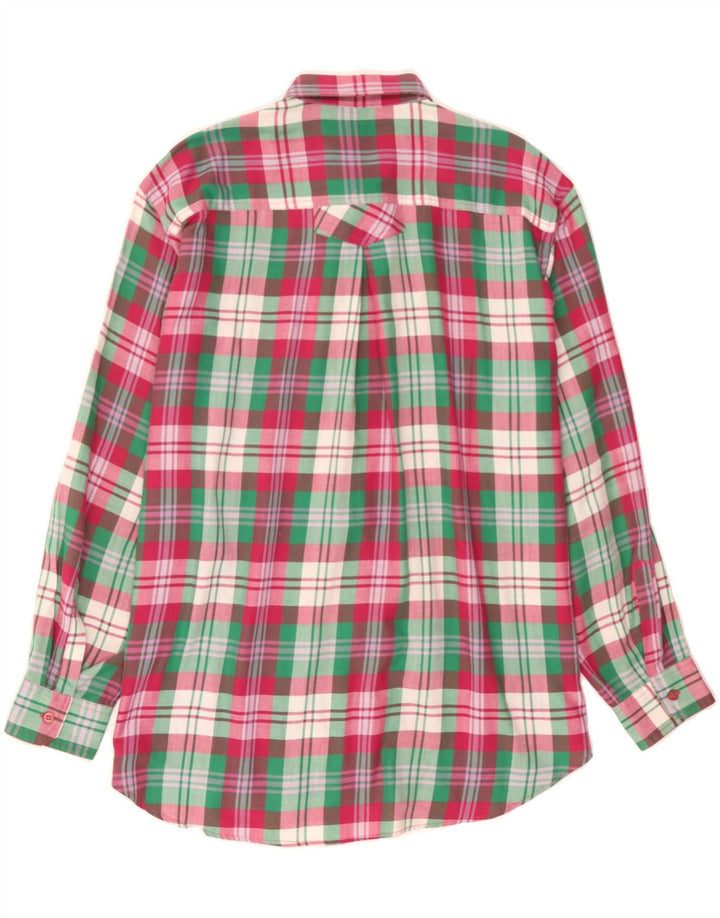VINTAGE Mens Flannel Shirt Large Red Check Polyester Vintage Vintage and Second-Hand Vintage from Messina Hembry 