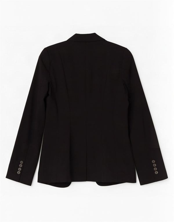 Liu Jo Dame 1 Knap Blazer Jakke IT 44 Medium Sort Uld