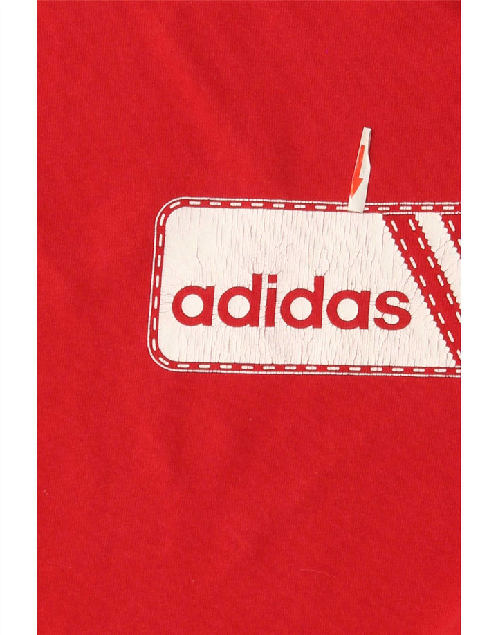 Adidas Herre grafisk T-shirt Top Medium Rød Bomuld