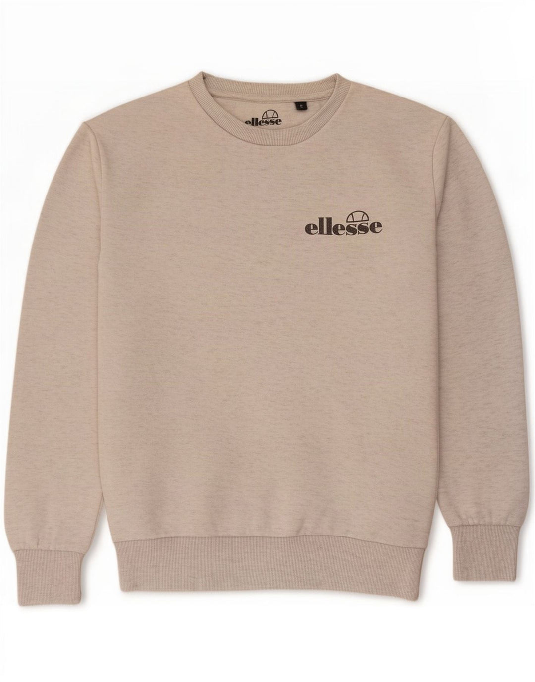 Ellesse Mens Graphic Sweatshirt Jumper Petit Gris Moucheté Polyester