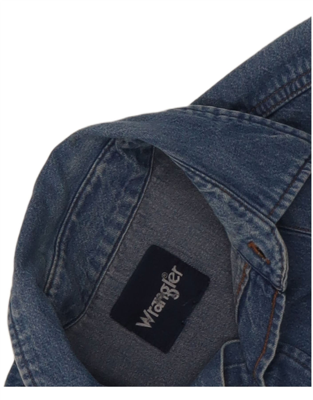 Wrangler Mens Denim Shirt Medium Blue