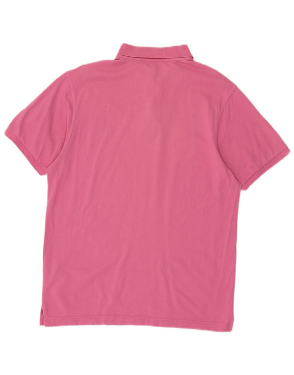 Gant Mens Polo Shirt Medium Pink Cotton