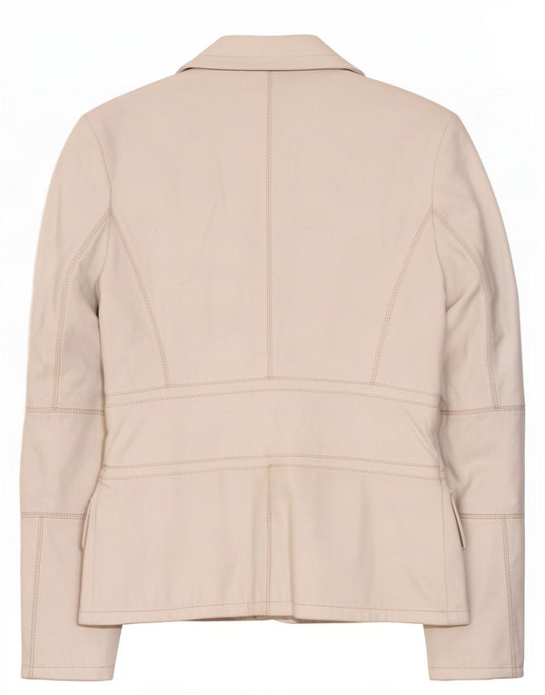 Jachetă Blazer din piele cu 2 nasturi Conbipel IT 42 Medium White