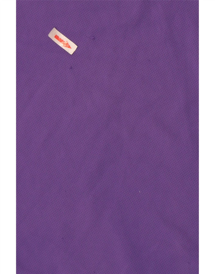 Nike Mens Dri Fit T-Shirt Top Medium Purple Colourblock Polyester
