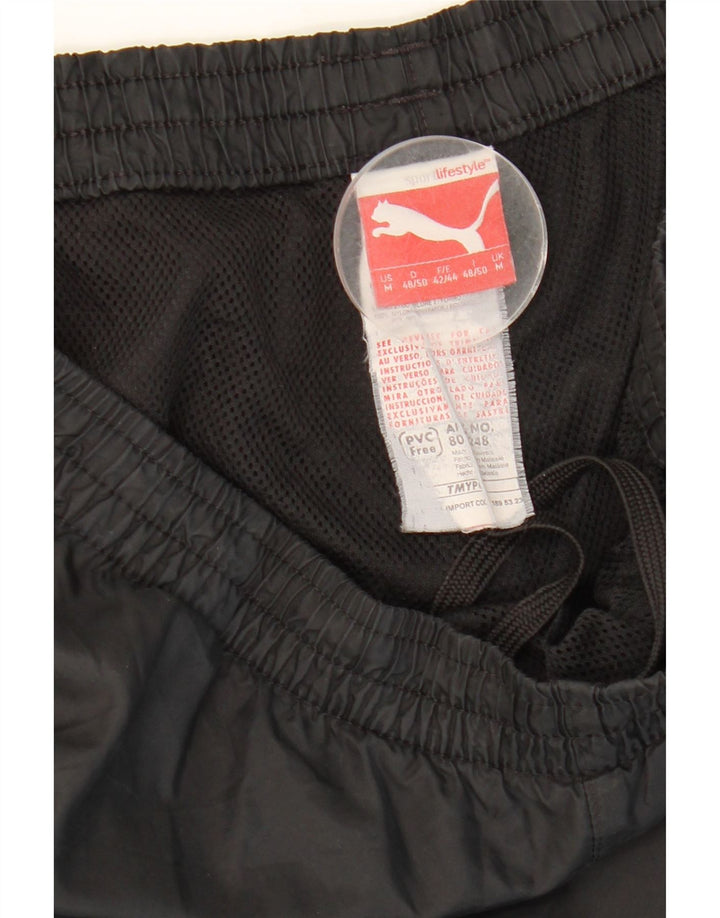 Puma Mens Graphic Tracksuit Trousers Medium  Black Polyamide