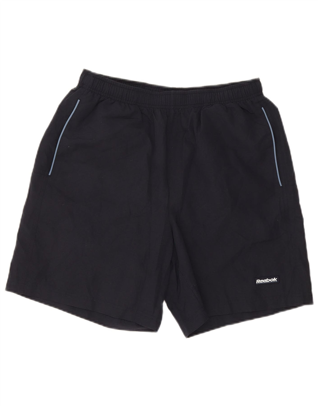 REEBOK Mens Sport Shorts Medium Navy Blue Polyester
