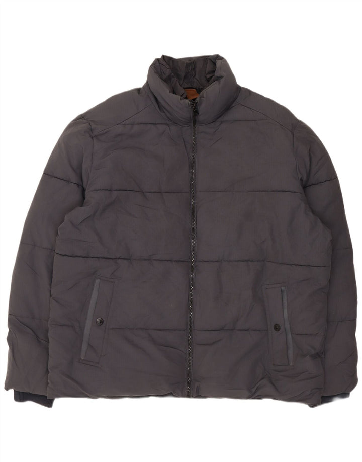 MARKS & SPENCER Mens Padded Jacket UK 44 2XL Grey Polyester