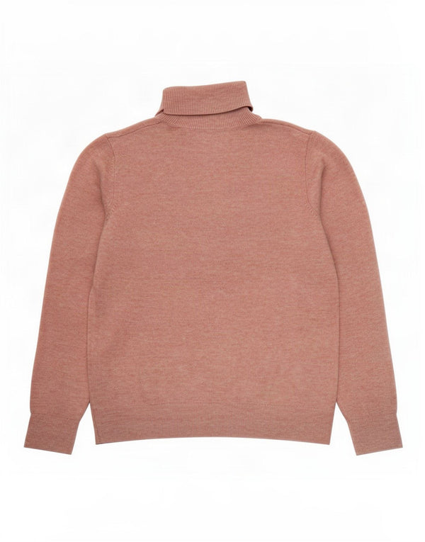 Marks & Spencer Womens Roll Neck Jumper Sweater UK 10 Small Pink Flecked