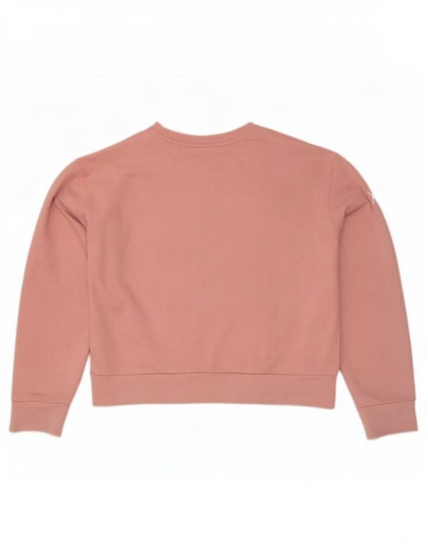 Puma Womens Crank Crop Graphic Sweatshirt Jumper UK 6 XS Pink