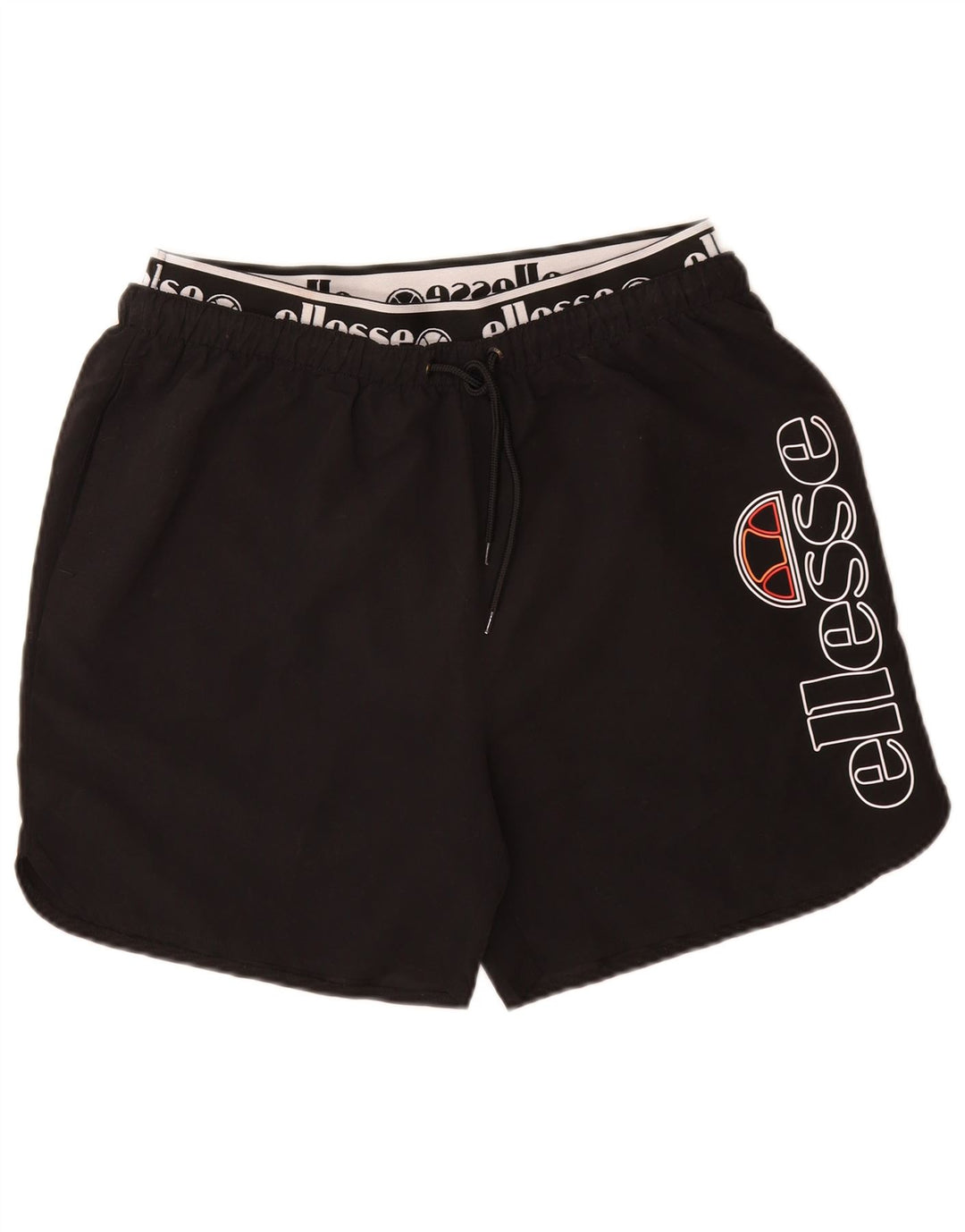 Ellesse Herre Grafiske Badeshorts Large Sort Polyester