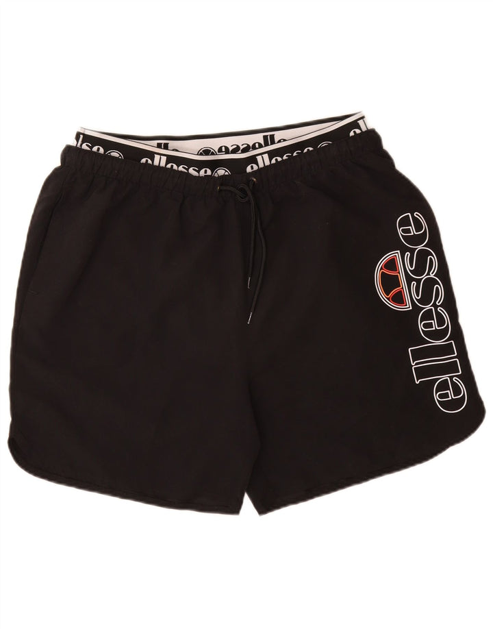 Ellesse Herre Grafiske Badeshorts Large Sort Polyester