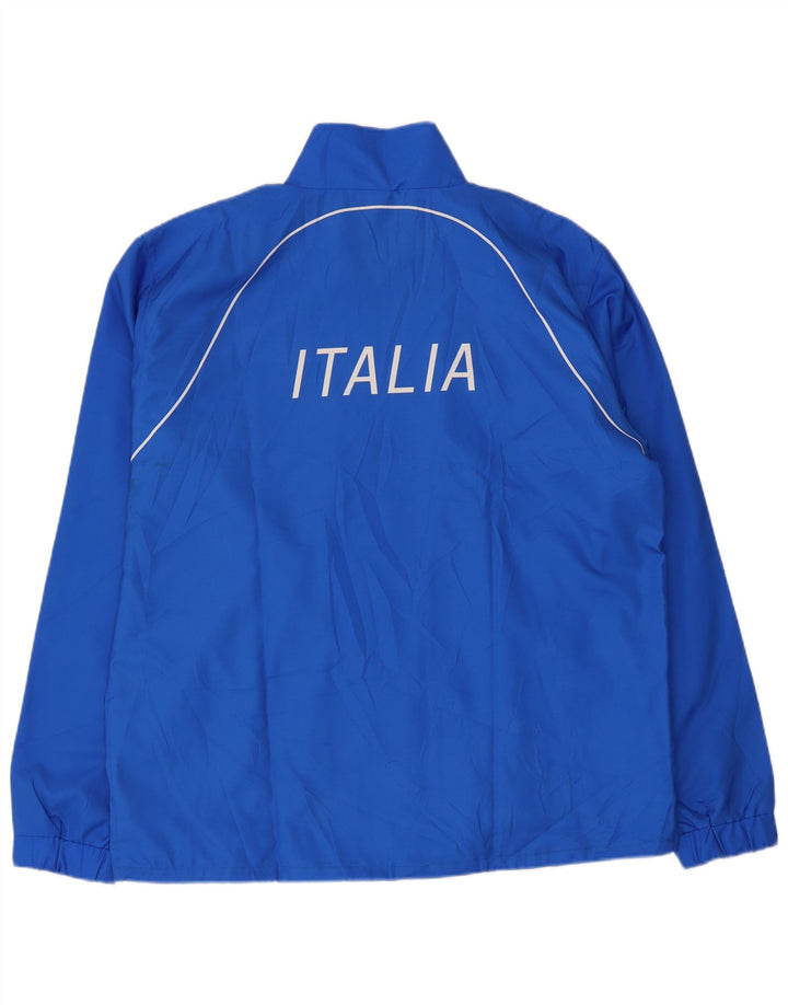 Asics Herre Italia Grafisk træningsdragt Topjakke XL Blå Polyester