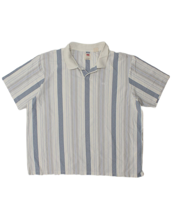 Tricou polo pentru bărbați Levi's Relaxed XL, bumbac cu dungi albastre