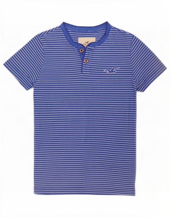 Camiseta Hollister Hombre Top Small Azul Rayas Algodón