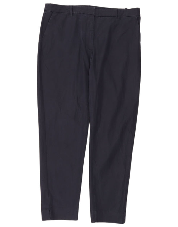 Marks & Spencer Damskie spodnie chino z wysokim stanem UK 16 Large W34 L28 Granatowe B