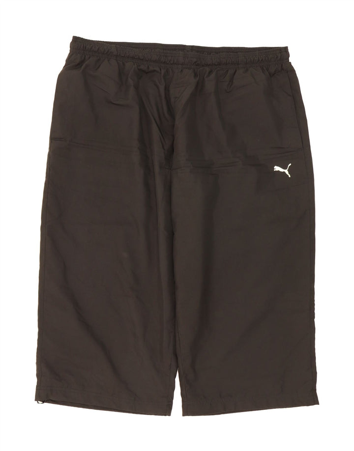 PUMA Mens Capri Tracksuit Trousers 2XL Black Polyester Vintage Puma and Second-Hand Puma from Messina Hembry 