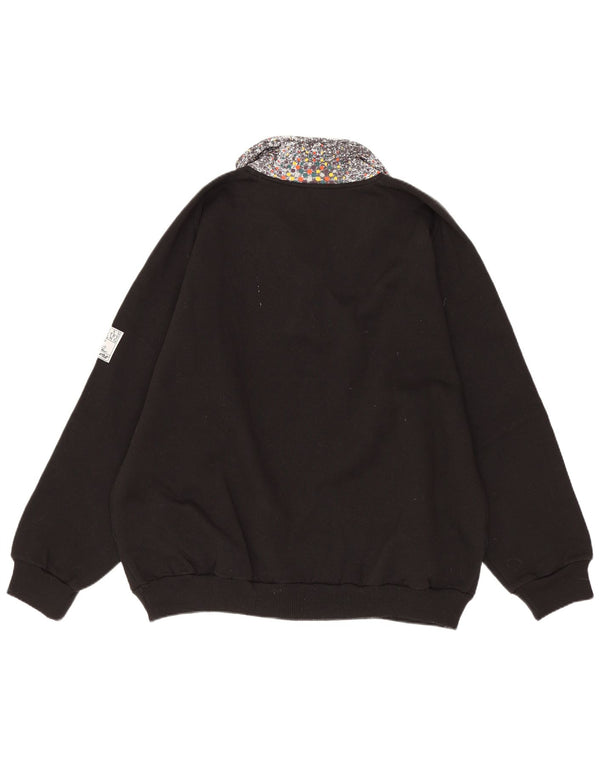 Sudadera Sportful para mujer con cuello y botones IT 46 Large Black Spotted