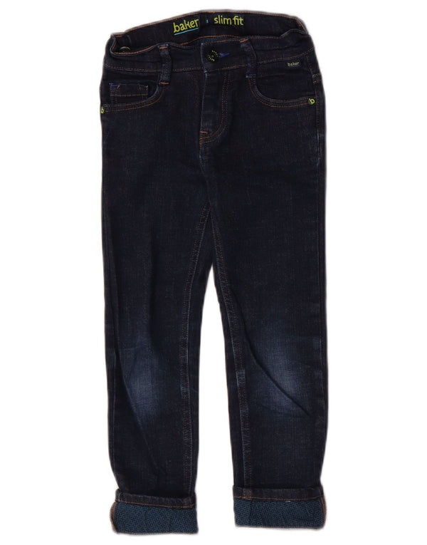Ted Baker Boys Slim Jeans 5-6 år W20 L20 Marineblå Bomuld