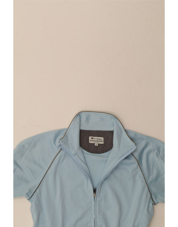 CHAMPION Womens Tracksuit Top Jacket UK 12 Medium Blue Polyester Vintage Champion and Second-Hand Champion from Messina Hembry 