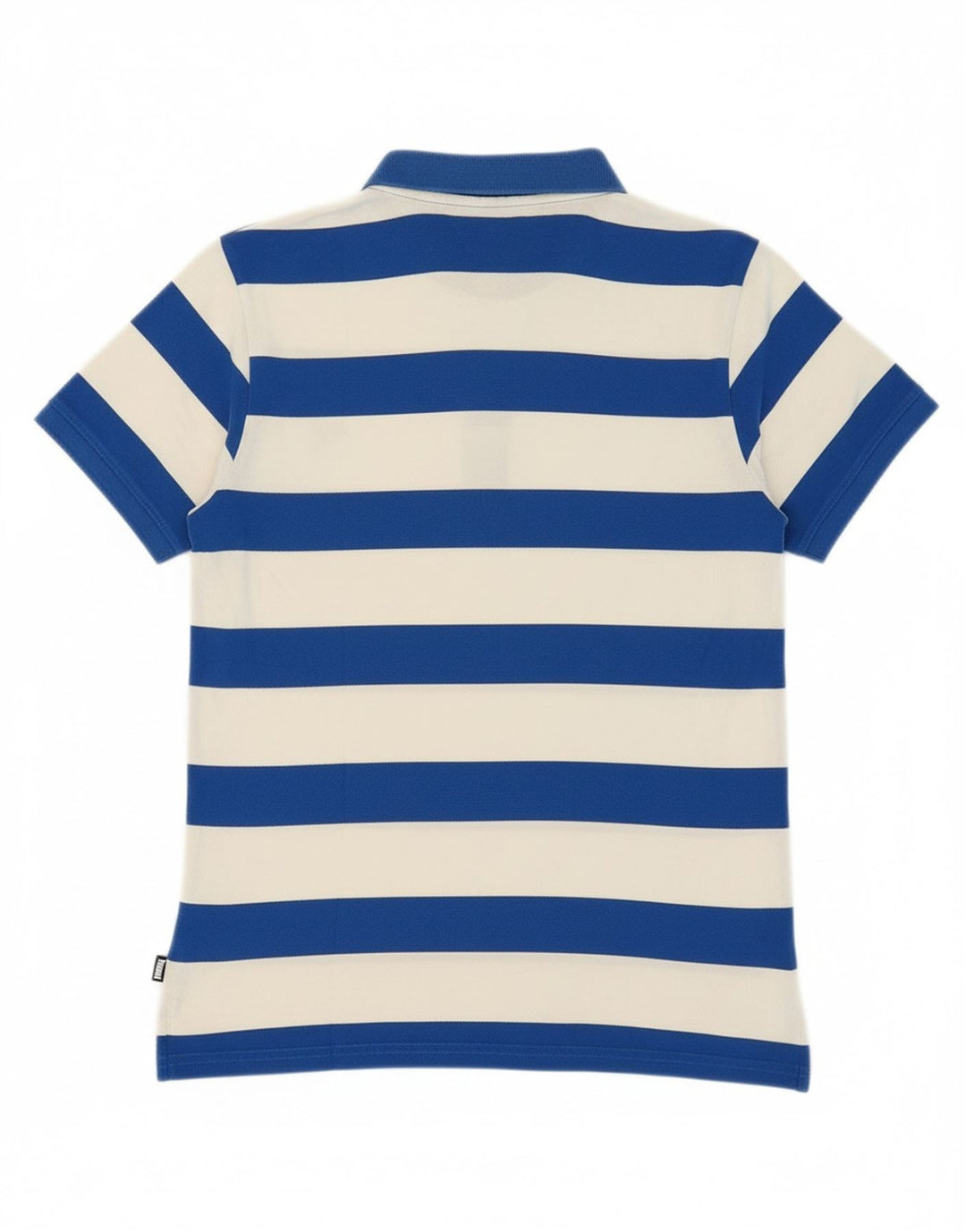 PUMA Mens Polo Shirt Large Blue Striped Cotton Vintage Puma and Second-Hand Puma from Messina Hembry 
