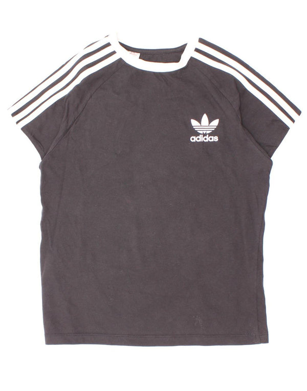 Adidas T-Shirt für Jungen, 9–10 Jahre, Schwarz, Colourblock-Baumwolle