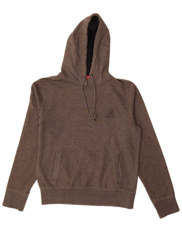 Jack & Jones Mens Graphic Hoodie Jumper Medium Grey Cotton